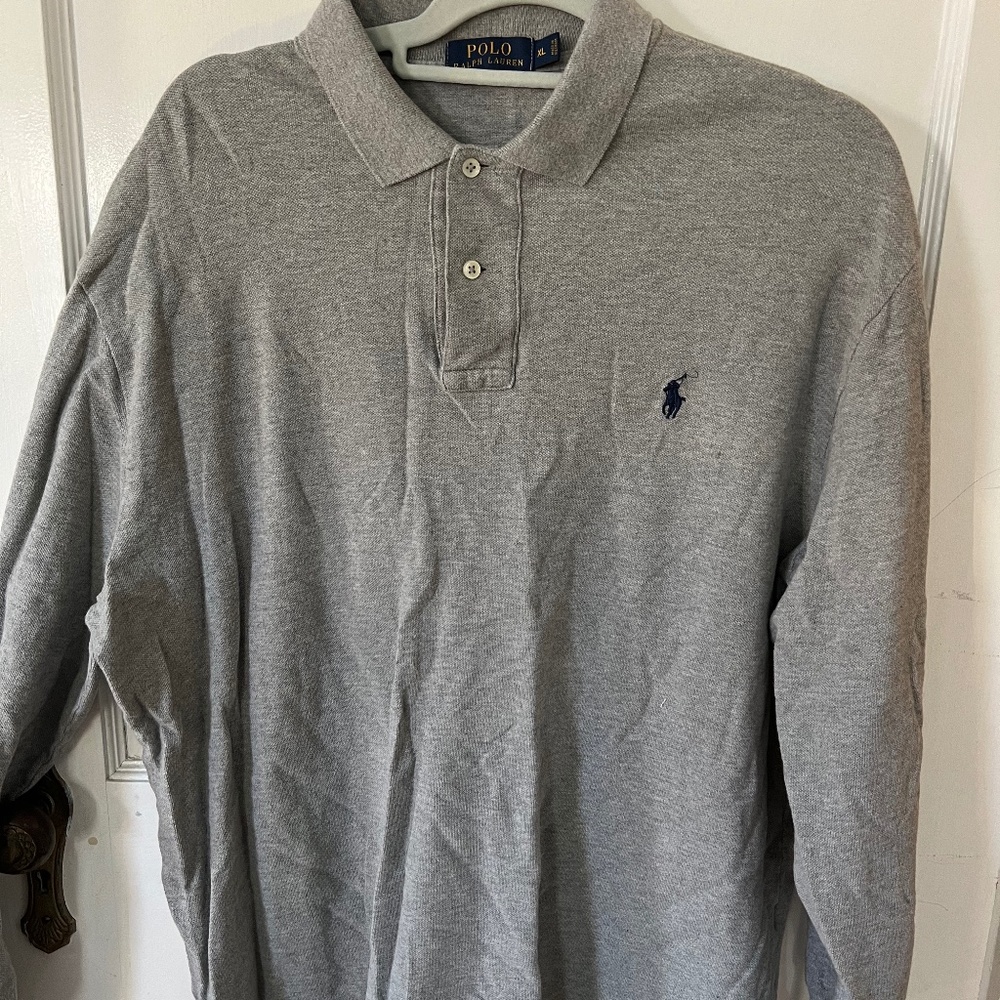Ralph Lauren Polo long sleeve grey size XL